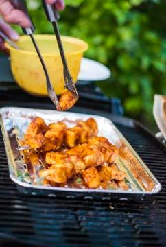 Delicious BBQ cooked pineapple Stock Photos