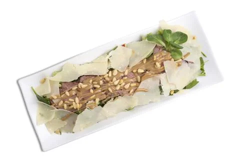 Delicious beef salad. Stock Photos