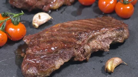 Delicious beef steak Stock Footage 72920177
