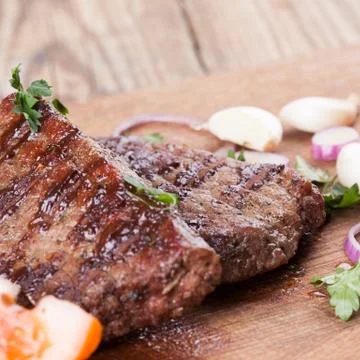 Delicious beef steak Stock Photos