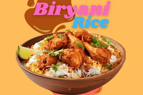 Delicious biryani rice dish Illustrazione stock