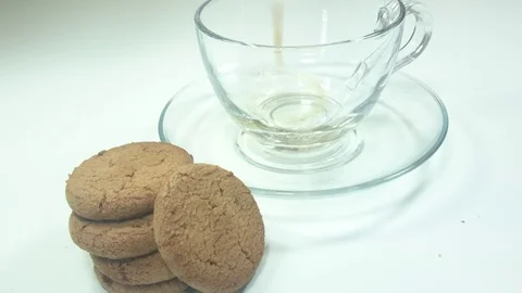 Delicious biscuit cookies Stock Footage 89805368
