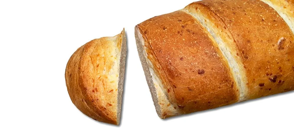 Delicious bread with a crispy crust Stock Photos