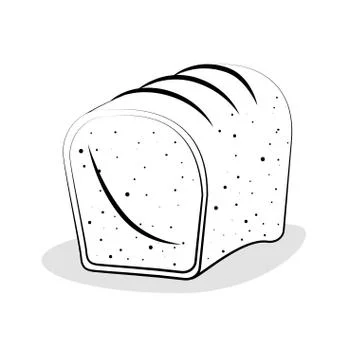 Delicious bread isolated icon Stock Illustration