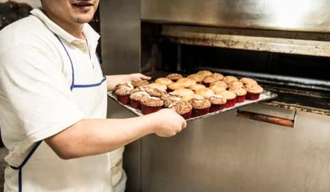 Delicious bread production Foto stock