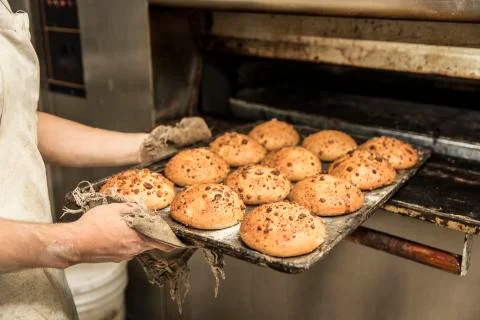 Delicious bread production Stock Photos