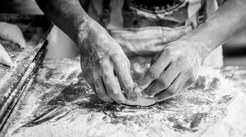 Delicious bread production Foto stock