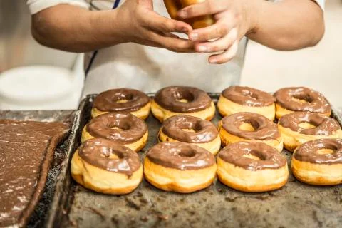 Delicious bread production Stock Photos