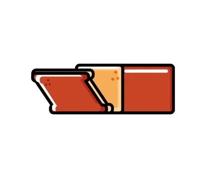 Delicious bread slice icon Stock Illustration