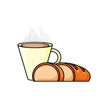 Delicious bread slice icon Stock Illustration