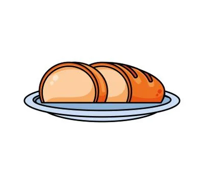 Delicious bread slice icon Stock Illustration