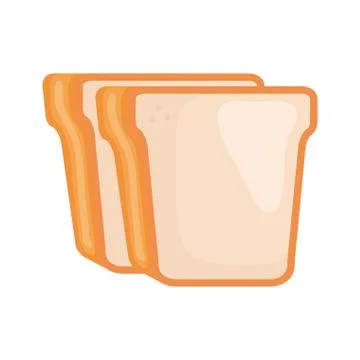 Delicious bread toast icon Stock Illustration