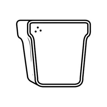 Delicious bread toast icon Stock Illustration