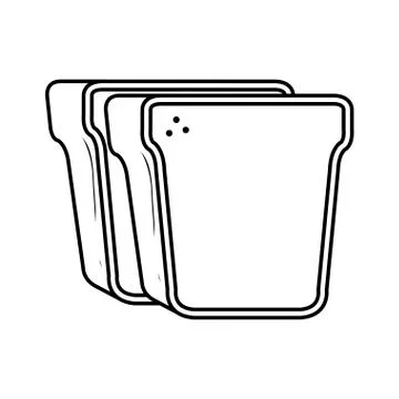 Delicious bread toast icon Stock Illustration