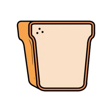 Delicious bread toast icon Stock Illustration