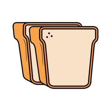 Delicious bread toast icon Stock Illustration