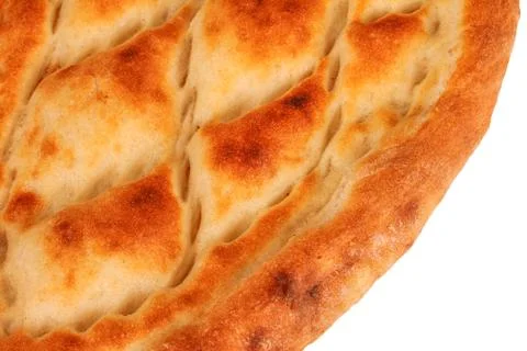 The delicious bread on the white background Stock Photos
