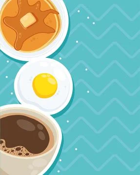 Delicious breakfast airview Stock Illustration