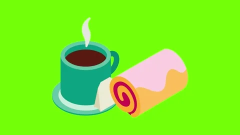 Delicious breakfast icon animation Stock Footage 152575303