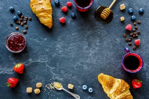 Delicious breakfast set Stock Photos