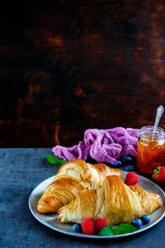 Delicious breakfast set Stock Photos