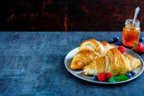 Delicious breakfast set Stock Photos