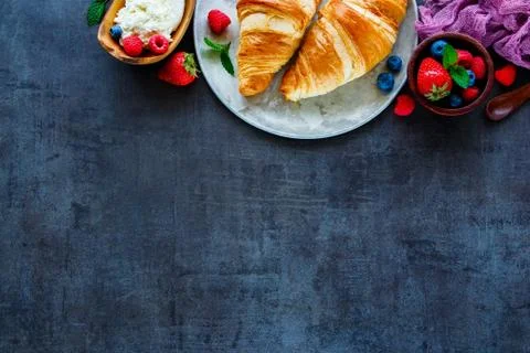 Delicious breakfast set Stock Photos