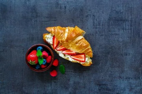 Delicious breakfast set Stock Photos