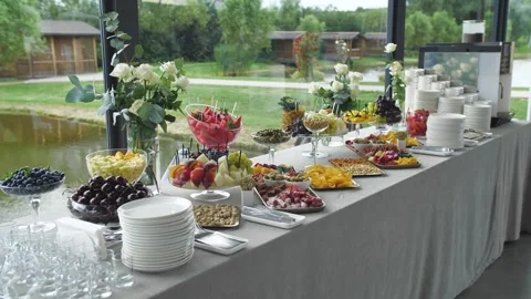 Delicious Buffet at the event Video stock 267682105