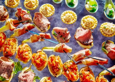 Delicious buffet for guests Stock Photos
