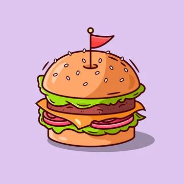 Delicious Burger Stock Illustration