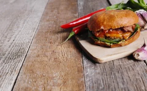 Delicious burger Stock Photos