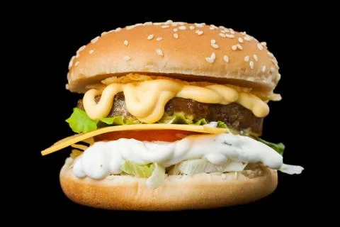 A delicious burger Stock Photos