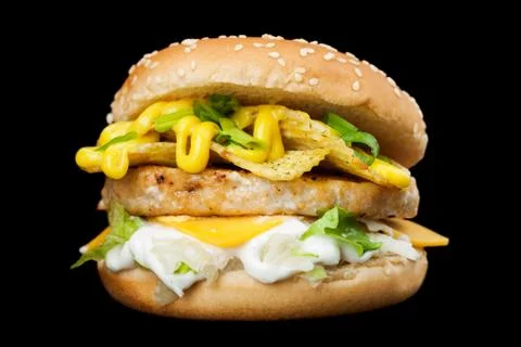 A delicious burger Stock Photos