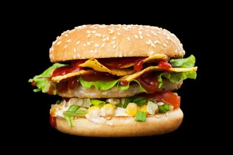 A delicious burger Stock Photos
