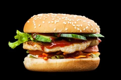 A delicious burger Stock Photos