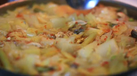 Delicious cabbage with meat Stock Footage 63835911