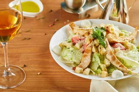 Delicious Caesar Salad Stock Photos