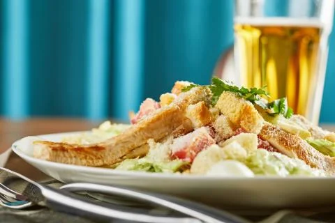 Delicious Caesar Salad Stock Photos