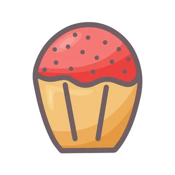 Delicious cake cartoon vector illustration Stock Illustration
