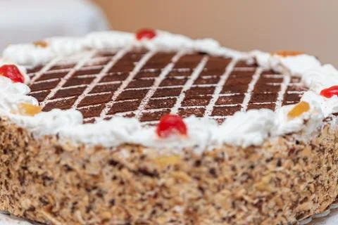 Delicious cake Closeup Stock Photos