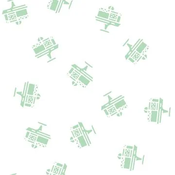 Delicious cake dessert glyph vector seamless pattern Stock Illustration