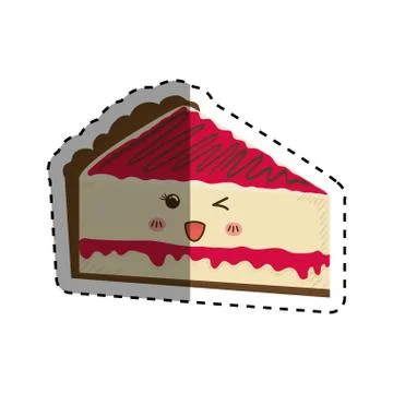 Delicious Cake dessert Stock Illustration