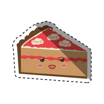 Delicious Cake dessert Stock Illustration