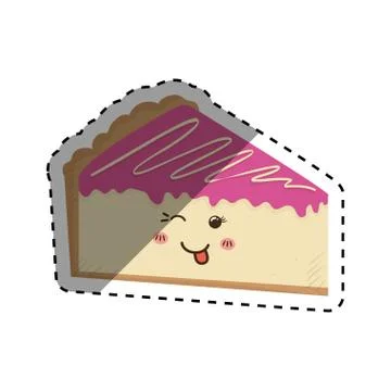 Delicious Cake dessert Stock Illustration