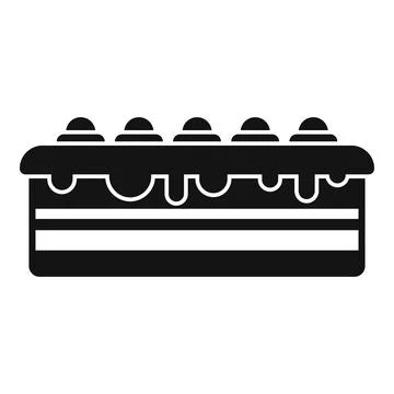 Delicious cake icon simple vector. Sweet chocolate 스톡 일러스트