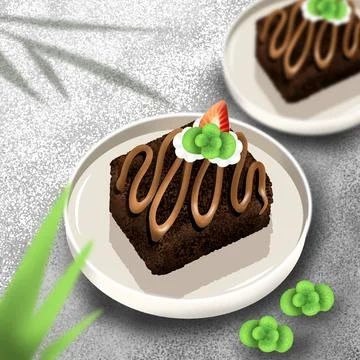 Delicious cake illustration Stock Illustration