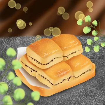 Delicious cake illustration Stock Illustration