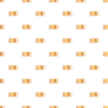 Delicious cake with missing slice creating repeat pattern Stock Illustration