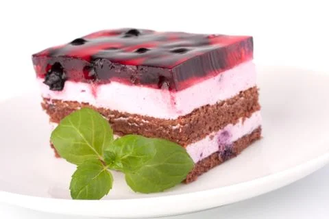 Delicious  cake piece Stock Photos